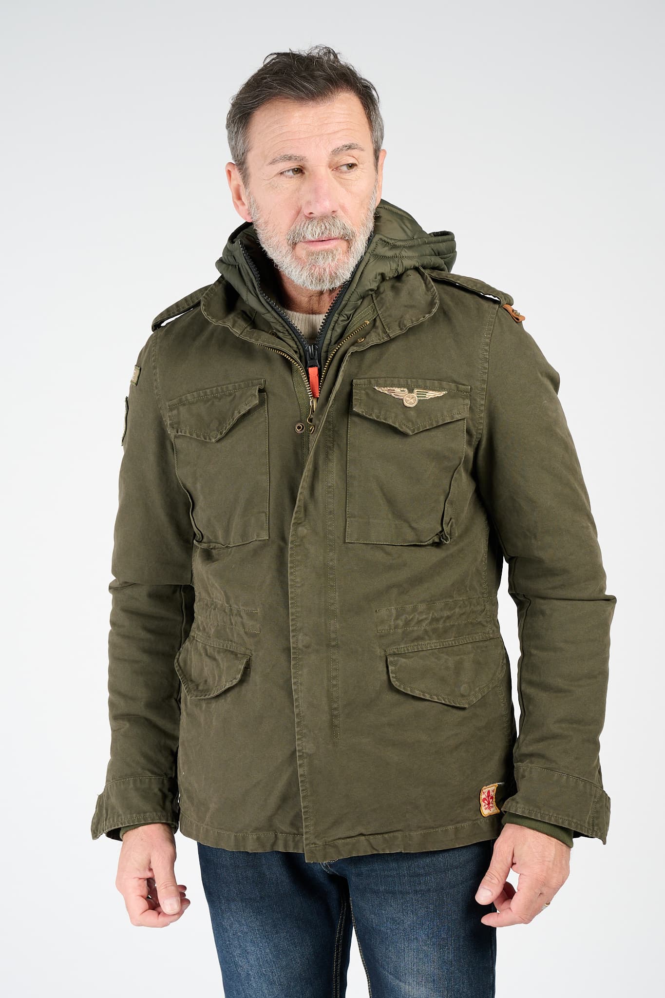 Parka Uomo Sahariana Trapunta Patch - Barone Firenze