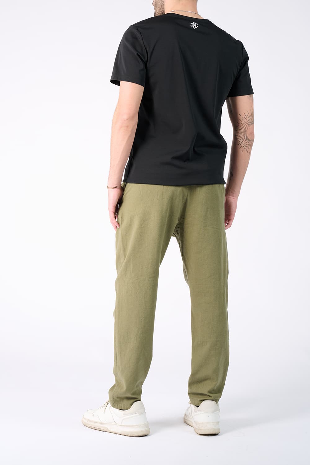 T-shirt Barone Ricamo Back New e Pantaloni Lino - Barone Firenze