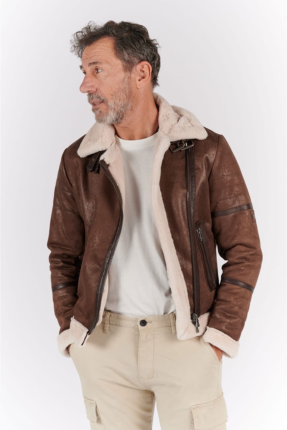 Chiodo Gold Shearling Style uomo Made in Italy - Barone Firenze